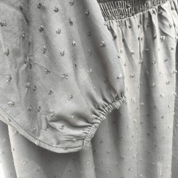 Bloomchic Lace-Trimmed Dress Short Army Green Wrap neck - Picture 4 of 10